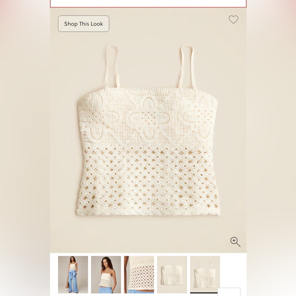 J. Crew Crochet bandeau tank top - Picture 3 of 5